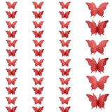 Yosawa 4 Pcs Large Paper Butterfly Banner Hanging Decorative, Curtain Hanging Paper Flower For Halloween Home Ceiling Decor Birthday Party Baby Shower Wedding Showcase Decoration?Zd/Red?