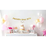 Awesome Since 1974 Gold Glitter Banner - 51St Birthday And Anniversary Party Decorations