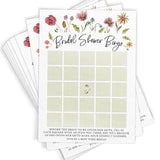 Bridal Shower Game Set – 4 Fun Games And Activities For 30 Guests, Includes Bingo, Emoji Guessing, And Bride & Groom Trivia, Love In Bloom Wildflower Design
