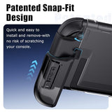 by & Co. FissionGrip: Dockable Split Protective Case for Nintendo Switch 2 (2025), Slim PC Shell with Detachable Grip Cover -Black