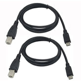 Micro Usb To Printer Cable, 2Pcs Micro Usb 5Pin Male To Usb Type B Data And Charge Cable, Android Phone To Printer, Scanner, Electronic Midi Piano, Etc. (1M/3.3Feet)