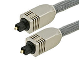 Premium S/PDIF (Toslink) Digital Optical Audio Cable - Silver - 6ft