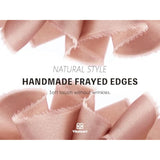 Rose Gold Satin Ribbon 1.5" X 15Yd With Wooden Spool Handmade Frayed E