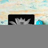 Lotus Square Mousepads Desktop Notebook Mouse Mat Blossom Black And White Lotus Flowers Mouse Pads For Working And Gaming Office Accessories Desk 9.5X7.9 Inch