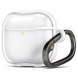 Spigen Ultra Hybrid Designed AirPods 4 Case (2024) Anti-Yellowing Clear Cover with Carabiner Key Chain - Jet White