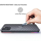 For Iphone 12 Pro Back Screen Protector 3D Carbon Fiber Ultra Thin Protective Film-2 Packs-Transparent