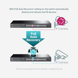 Tl-Sg1428Pe 24 Port Gigabit Poe+ Switch - Easy Smart Managed, 24 Poe+ Ports @250W, 2 Sfp Slots, Auto Recovery, Qos, Vlan, Igmp, Lag
