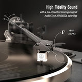 Record Player All-in-One Classic Turntable for Vinyls Records Built-in 4 Stereo Speakers High Fidelity Audio AT-3600L Phono Belt Drive Vinyl Players