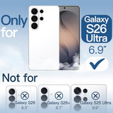 Case for Galaxy S26 Ultra, Camera Lens Full Protection, Non-Yellowing Shockproof Bumper Phone Cover, Anti-Scratch Hard PC Back (Clear)