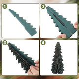 8 Pcs Paper Honeycomb Christmas Tree Decor Christmas Table Centerpiece 3D Gold Glitter Edge Red and Green Paper Trees for Xmas Winter Tabletop Mantel Holiday Party Decorations