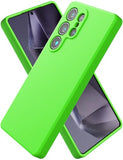 Silicone Case For Samsung Galaxy S25 Ultra, Soft Slim Liquid Silicone Phone Case With Anti-Scratch Microfiber Lining, Camera Cover Protection With Cute Color Variety, Neon Green