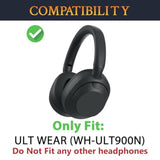 Protein Leather Replacement Earpads For Sony Ult Wear/Wh-Ult900N (Whult900N) Over-Ear Noise Canceling Headphones, Ear Pads Cushions With Noise Isolation Foam - Ult Wear Pl Black