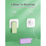 Power Bank With Built In Ac Wall Plug, Ultra Slim 10000Mah Portable Charger With Built In Cables External Battery Pack Compatible With Iphone Android Smart Devices