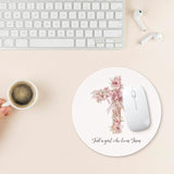 Pink Christian Mousepad Gifts For Women Teen Girls Mouse Pad, Cute Pink Office Desk Accessories Mousepad, Just A Girl Who Loves Jesus, Gifts For Women Faith, 8.7X8.7 Inch