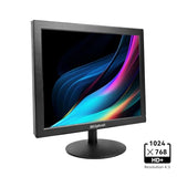 15 Inch Monitor Hd 1024 * 768 Screen With Vga, Hdmi, 4:3 Aspect Ratio, 60 Hz, Vesa Mountable, Tn Panel Monitor For Pc, Computer, Laptop, Raspberry Pi, Black