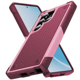 Designed For Samsung Galaxy S25 Ultra Case 2 In 1 Gift Militay Grade Drop Protective Rugged Heavy Duty Cover Shockproof Case For Galaxy S25 Ultra Phone Case For Women Men Boy Girl (Pink+Rose Red)