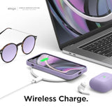 elago Compatible with iPhone 12 Mini Case, Liquid Silicone, Full Body Protective Cover, Shockproof, Slim Fit, Anti-Scratch Soft Microfiber Lining, 5.4 inch (Purple)