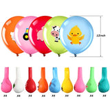 36 Pieces 12 Inch Farm Animal Balloons, Pig Cow Sheep Latex Balloons Tractor Barnyard Animal Farmhouse Party Decoration For Kids Baby Shower Farm Themed Birthday Party Favors Indoor Outdoor