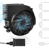 12V 1.2A Replacement Air Blower Fan For 5-12Ft Halloween Christmas Inflatables With 1.5A Adapter 5 Led Light Fans Outdoo