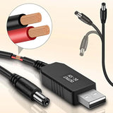 Usb Voltage Step Up Converter - Dc 5V To 12V, 3Ft Cable With Dc Jack 5.5 X 2.5Mm Or 5.5 X 2.1Mm