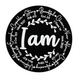 Inspiring I Am Strong Beutiful Chosen Mar 10:27 Phill 4:13 8" Mouse Pad Non-Slip Christian Mouse Pads Pc Humor Mousepad Rubber Circle Catholic Motivational Novelty Christian Gift Mom Preset