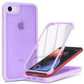 For Iphone Se 2020/2Nd/2022/3Rd Case With Built-In Screen Protector & Full Body Protective,For Apple Iphone 7/8 Phone Cases For Men Women Girl-Light Purple