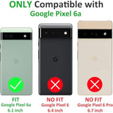 For Google Pixel 6A Case With Magsafe Magnetic Slim Shockproof Protective Case,Translucent Matte Back With Lanyard Strap And 2 * 9H Tempered Glass Screen Protector Phone Cover 6.1-Inch-Black