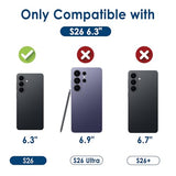 2-Pack Glass Screen Protector Compatible with Galaxy S26 6.3" 2026 + 2-Pack Camera Lens Protector for S26 6.3 Only, Full Coverage,