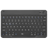 Rk302 Ultra-Slim Bluetooth Keyboard,Rechargeable Ergonomic Wireless Keyboard For Ipad,Iphone,Android,Windows, Mac, Linux,Smart Tv,Tablet,Laptop,Black
