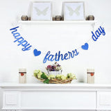 Blue Glitter Happy Father's Day Banner The Man The Myth The Legend Banner, Father/Dad's Birthday Party Best Dad Ever Banner (Bue)