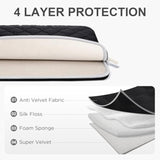 Rainyear Puffy Laptop Sleeve 15.6 Inch Protective Lightweight Computer Carrying Case Bag Compatible For Hp, Dell, Asus, Lenovo, Notebook, Black