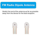 300 Ohm FM Antenna T Shape Dipole Radio Ant with Spade Terminal for Yamaha Sharp JVC Denon Marantz Vintage Stereo Tuner Receiver