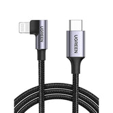 UGREEN MFi Certification Lightning Cable - 90 Degree USB C to Lightning Cable 6FT Compatible with iPhone 14/14 Pro/14 Pro Max, iPhone 13/12/11/X/XR/XS/8 Series, iPad, AirPods Pro