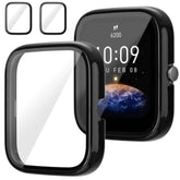 Screen Protector For Amazfit Bip 3/Pro, 2-Pack Hard Pc Bumper Full Face Cover Protective Case Accessories