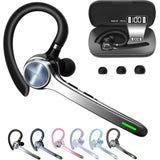 Bluetooth Headset, Wireless Bluetooth Earpiece With 500Mah Charging Case 72 Hours Talking Time Built-In Microphone For Ios Android Cell Phone, V5.1 Hand-Free Headphones For Trucker, Office