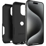 OtterBox iPhone 15 Pro MAX (Only) Commuter Series Case - BLACK, slim & tough, pocket-friendly, with port protection (Unit ships in polybag, ideal for business customers)