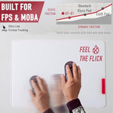 Glass Gaming Mouse Pad - Premium Glass Pad With Anti-Slip Rubber Base - Smooth, Precise Tracking, Durable Surface For High-Speed Gaming, Ideal For Fps Players (White-50 * 40Cm)