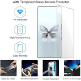 Case Compatible With Red Magic 10 Pro & 10S Pro With Screen Protector,Metal Frame + Clear Tempered Glass Back Cover,Purple