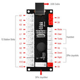 2 Player led arcade buttons and joysticks DIY kit 2x joysticks + 20x led arcade buttons game controller kit for MAME and Raspberry Pi - Red + Blue