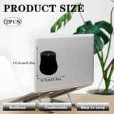 2 Pack Gray Mouse Holder For Laptop Stick On, Mouse Travel Case, Stick-On Mouse Pouch For Computer Laptop Office(Black)