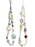2 Pcs Phone Charm Strap Universal Hand Phone Wrist Strap Camera Lanyard Pearl Beaded Cute Chain String Accessories Universal for iPhone 16 Pro Max
