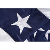 American Flag Bunting Outdoor 3X6 Ft Usa Us Pleated Fan Flag Embroidered Stars For 250 Year Anniversary Patriotic, Memorial Day, 4Th Of July Outside Banner