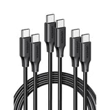 UGREEN 100W 3-Pack USB C Cable, Fast Charging USB-C Charger Cable Compatible with iPhone 17/17 Plus/17 Pro/17 Pro Max/16, MacBook Pro 2022, iPad Pro 2022, Galaxy S25/S24 Ultra, Pixel, 6.6FT