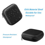 3.94X3.94X1.57 Electronic Organizer Case, 2Pcs Eva Hard Waterproof Square Travel Carrying Case With Zipper For Digital Multimeter, Camera, Charger Cord, Earphone, Black