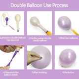 Green Pink Balloon Arch Kit Double Stuffed Light Pastel Purple Yellow Pearl Balloon Garland For Spring Flower Birthday Baby Bloom Fairy Party Decorations