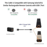 USB-C Charge Cord Wire & AC Block for TV, SolarCell Solar Cell, Smart TV, Frame TV & Similar Remote Controls Needing a USBC Charger/Charging