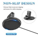 Charger For Fitbit Versa 4/3, Anti-Slip Charging Stand Dock With 4.4Ft Usb Cable Cord For Sense 2/Sense Smartwatch