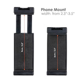 1-Inch Ball Mount With 2.3"- 3.5" Width Phone Holder Combatible For Ram Mount, B Size Double Socket Arm