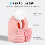 Charger Stand Compatible with Watch Series 49/46/45/44/42/41/40/38mm iWatch Ultra2/Ultra/10/9/8/SE2/7/6/SE/5/4/3/2/1,Silicone Charging Dock