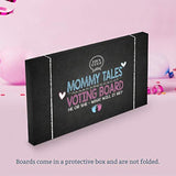 Gender Reveal Board Games 12/9" With Stand, 48 Blue And Pink Voting St